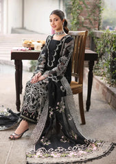 BrandsInn-3PC LAWN EMBROIDERED SHIRT WITH CHIFFON EMBROIDERED DUPATTA AND TROUSER -BI-4633