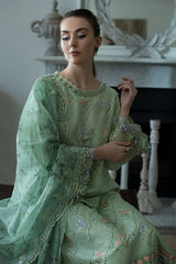 BrandsInn-3PC LAWN EMBROIDERED SHIRT WITH CHIFFON PRINTED EMB DUPATTA AND TROUSER-BI-4616