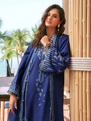 BrandsInn-3PC LAWN EMBROIDERED SHIRT WITH KHADDI NET EMB DUPATTA AND TROUSER-BI-4872