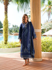 BrandsInn-3PC LAWN EMBROIDERED SHIRT WITH KHADDI NET EMB DUPATTA AND TROUSER-BI-4872