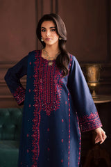 BrandsInn-3PC LAWN SEQUIN EMBROIDERED SHIRT WITH CHIFFON EMBROIDERED DUPATTA AND TROUSER-BI-4878