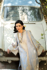 BrandsInn-3PC LAWN EMBROIDERED SHIRT WITH ORGANZA EMBROIDERED DUPATTA AND TROUSER -BI-4710