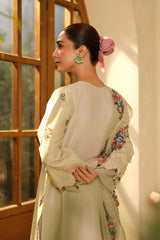BrandsInn-3PC LAWN EMBROIDERED SHIRT WITH KHAADI NET EMBROIDERED DUPATTA AND TROUSER-BI-4634