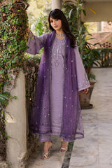 BrandsInn-3PC LAWN EMBROIDERED SHIRT WITH ORGANZA EMBROIDERED DUPATTA AND TROUSER-BI-4830