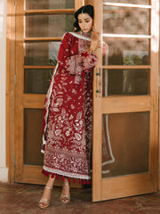 BrandsInn-3PIECE LAWN EMBROIDERED SHIRT WITH KHADDI NET EMB DUPATTA AND TROUSER-BI-4700