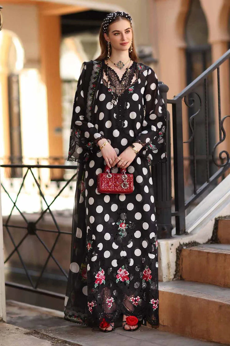 BrandsInn-3PC LAWN PRINTED EMB SHIRT WITH SILK PRINTED DUPATTA AND PRINTED TROUSER-BI-072