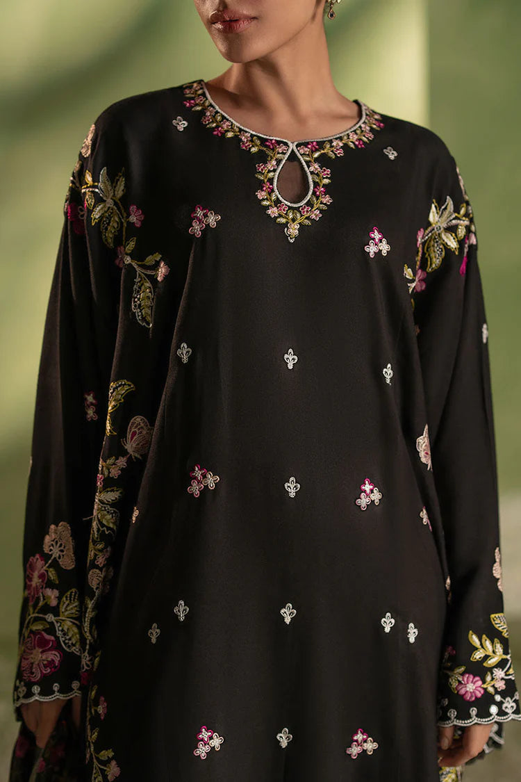 BrandsInn-3PC DHANAK EMBROIDERED SHIRT WITH COURTRAI PRINTED SHAWL AND TROUSER BI-4276