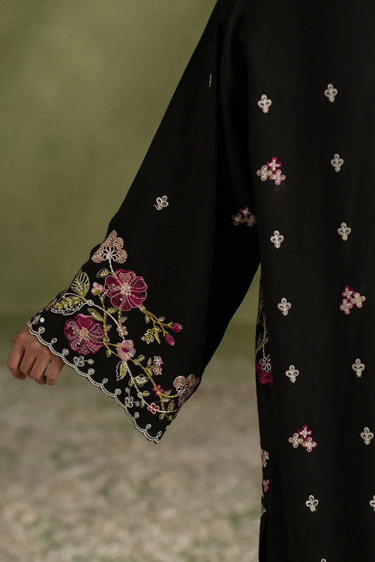 BrandsInn-3PC DHANAK EMBROIDERED SHIRT WITH COURTRAI PRINTED SHAWL AND TROUSER BI-4276