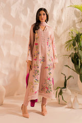 BrandsInn-3PC LAWN EMBROIDERED SHIRT WITH CHIFFON TYE&DYE DUPATTA & TROUSER-BI-4506