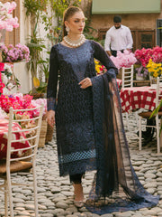 BrandsInn-3PC LAWN EMBROIDERED SHIRT WITH KHADDI NET EMB DUPATTA AND TROUSER-BI-4738