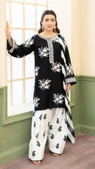 BrandsInn-3PC LAWN EMBROIDERED SHIRT WITH CHIFFON PRINTED DUPATTA AND EMB TROUSER-BI-4876