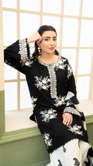 BrandsInn-3PC LAWN EMBROIDERED SHIRT WITH CHIFFON PRINTED DUPATTA AND EMB TROUSER-BI-4876