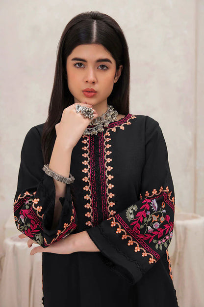BrandsInn-2PC DHANAK EMBROIDERED SHIRT & EMBROIDERED TROUSER-BI-4144