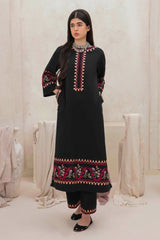 BrandsInn-2PC DHANAK EMBROIDERED SHIRT & EMBROIDERED TROUSER-BI-4144