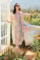BrandsInn-3PC LAWN EMBROIDERED PRINTED SHIRT WITH CHIFFON PRINT DUPATTA AND PRINT TROUSER-BI-343