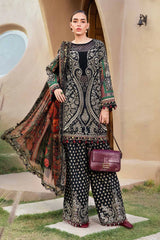 BrandsInn-3PC LAWN EMBROIDERED PRINTED SHIRT WITH CHIFFON PRINT DUPATTA AND PRINT TROUSER-BI-2517