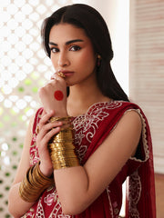 BrandsInn-3PC LAWN EMBROIDERED SHIRT WITH MONARK EMBROIDERED DUAPATTA AND TROUSER-BI-3717