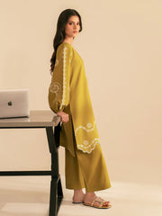 BrandsInn-2PC DHANAK EMBROIDRED SHIRT WITH DHANAK EMBROIDRED SLEEVES-BI-122