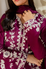 BrandsInn-3PC LAWN EMBROIDERED SHIRT WITH BAMBER CHIFFON DUPATTA AND TROUSER-BI-4720