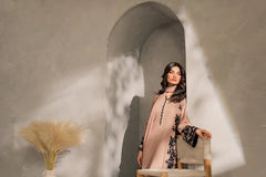 BrandsInn-3PC DHANAK EMBROIDERED SHIRT WITH TYE&DYED CHIFFON DUPATTA AND TROUSER-BI-4287