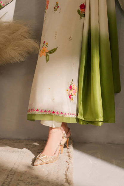 BrandsInn-3PC DHANAK EMBROIDERED SHIRT WITH BAMBER CHIFFON DUPATTA AND TROUSER-BI-4289