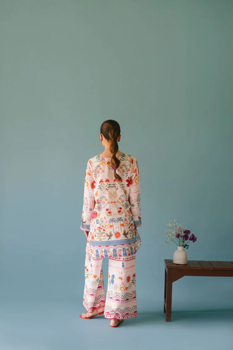 BRANDSINN-2PC SHAMOZE SILK PRINTED SHIRT & SHAMOZE SILK PRINTED TROUSER-BI-2006