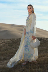 BrandsInn-3PC LAWN CHIKANKAARI EMBROIDERED SHIRT WITH KHADDI NET EMBROIDERED DUPATTA AND TROUSER-BI-4798
