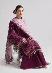 BrandsInn-3PC DHANAK EMBROIDERED SHIRT WITH CHIFFON EMBROIDERED DUPATTA AND TROUSER-BI-5179