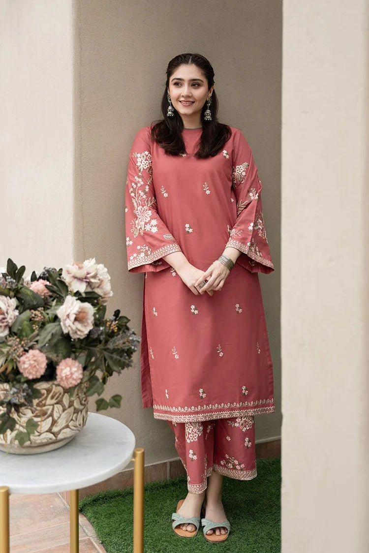 BrandsInn-2PIECE DHANAK EMBROIDERED SHIRT WITH DHANAK EMB TROUSER-BIC-15033URGE-2PIECE DHANAK EMBROIDERED SHIRT WITH DHANAK EMB TROUSER-BI-15033