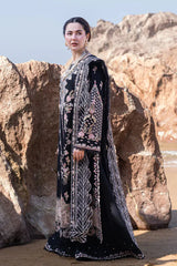 BrandsInn-3PC LAWN EMBROIDERED SHIRT WITH CHIFFOON EMBROIDERED PRINT DUPATTA AND EMB TROUSER-BI-4620