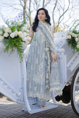 BrandsInn-3PC LAWN EMBROIDERED SHIRT WITH  SELF JACQUARD EMBROIDERED DUPATTA AND TROUSER-BI-4882