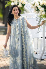 BrandsInn-3PC LAWN EMBROIDERED SHIRT WITH  SELF JACQUARD EMBROIDERED DUPATTA AND TROUSER-BI-4882