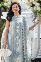 BrandsInn-3PC LAWN EMBROIDERED SHIRT WITH  SELF JACQUARD EMBROIDERED DUPATTA AND TROUSER-BI-4882