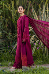 BrandsInn-3PC LAWN CHIKAN EMBROIDERED SHIRT WITH KHADDI NET EMB DUPATTA AND EMB TROUSER-BI-4885