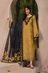 BrandsInn-3PC LAWN EMBROIDERED SHIRT WITH SILK PRINTED DUPATTA AND TROUSER-BI-4911