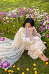 BrandsInn-3PC LAWN SEQUIN EMBROIDERED SHIRT WITH KHADDI NET EMB DUPATTA AND EMB TROUSER-BI-4883