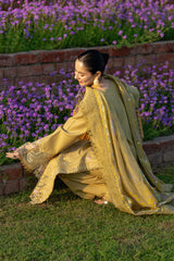 BrandsInn-3PC LAWN EMBROIDERED SHIRT WITH MONARK PRINTED EMB DUPATTA AND TROUSER-BI-4899