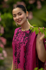 BrandsInn-3PC LAWN SEQUIN EMBROIDERED SHIRT WITH KHADDI NET EMB DUPATTA AND EMB TROUSER-BI-4888