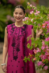 BrandsInn-3PC LAWN SEQUIN EMBROIDERED SHIRT WITH KHADDI NET EMB DUPATTA AND EMB TROUSER-BI-4888
