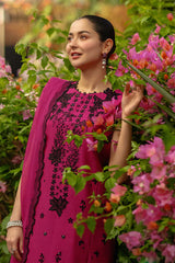 BrandsInn-3PC LAWN SEQUIN EMBROIDERED SHIRT WITH KHADDI NET EMB DUPATTA AND EMB TROUSER-BI-4888