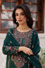 BrandsInn-3PC LAWN EMBROIDERED SHIRT WITH CHIFFOON EMBROIDERED DUPATTA AND TROUSER-BI-4744