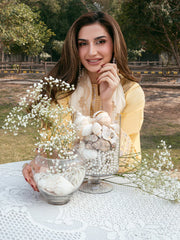 BrandsInn-3PC LAWN EMBROIDERED SHIRT WITH KHAADI NET EMBROIDERED DUPATTA AND TROUSER-BI-4832
