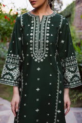 BrandsInn-2PIECE LAWN EMBROIDERED SHIRT WITH LAWN EMB SLEEVES-BI-266