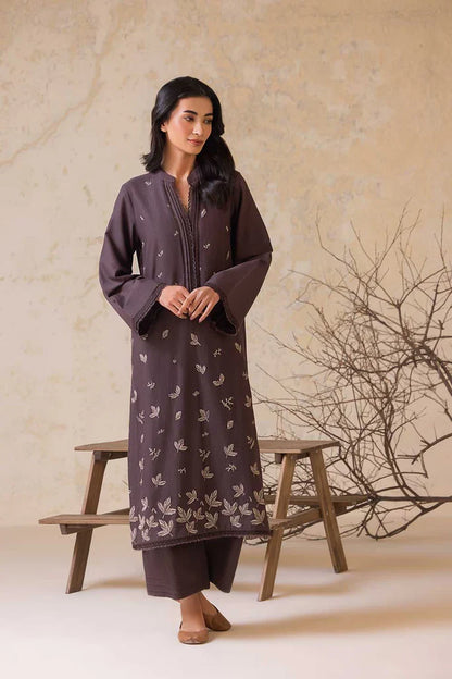 BrandsInn-2PC LAWN EMBROIDERED SHIRT WITH LAWN EMBROIDERED SLEEVES-BIC-3474-BI-263