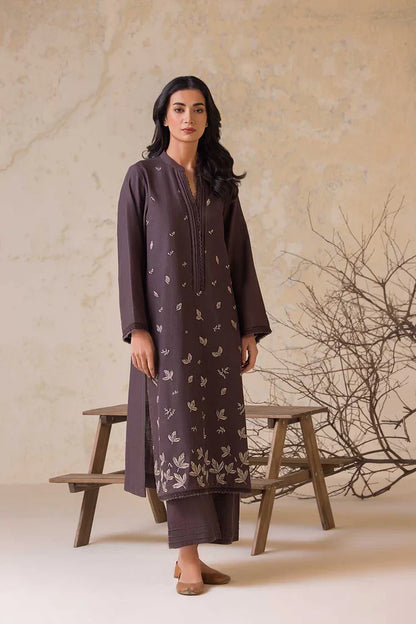 BrandsInn-2PC LAWN EMBROIDERED SHIRT WITH LAWN EMBROIDERED SLEEVES-BIC-3474-BI-263