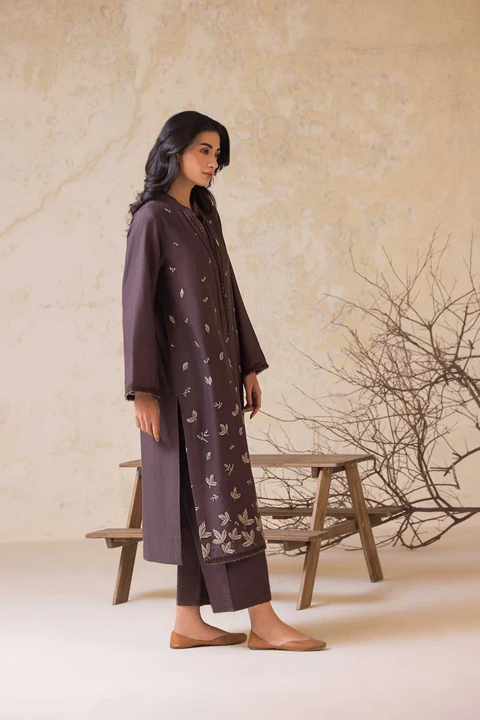 BrandsInn-2PC LAWN EMBROIDERED SHIRT WITH LAWN EMBROIDERED SLEEVES-BIC-3474-BI-263