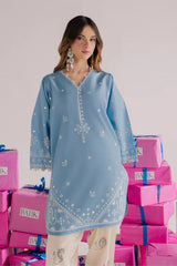 BrandsInn-2PIECE DHANAK EMBROIDERED SHIRT WITH DHANAK EMB TROUSER-BI-15005