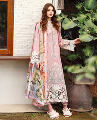 BrandsInn-3PC LAWN EMBROIDERED SHIRT WITH SILK PRINTED DUPATTA AND TROUSER-BI-4901