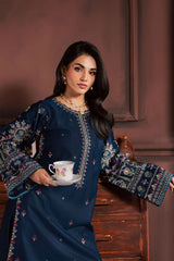 BrandsInn-2PIECE DHANAK EMBROIDERED SHIRT WITH DHANAK EMB SLEEVES-BI-15019