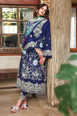 BrandsInn-3PC LAWN EMBROIDERED SHIRT WITH CHIFFON PRINTED DUPATTA AND TROUSER-BI-4926